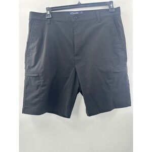 Chaps Stretch Mens Black Performance Cargo Shorts Size 36 Golf Hiking Casual